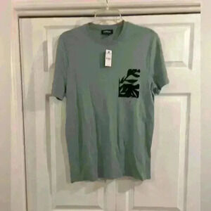 NWT Express blue branch graphic shirt size small